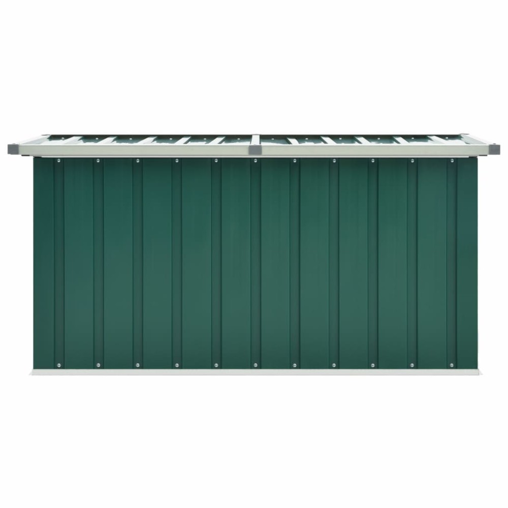 vidaXL Ladă de depozitare pentru grădină, verde, 129 x 67 x 65 cm