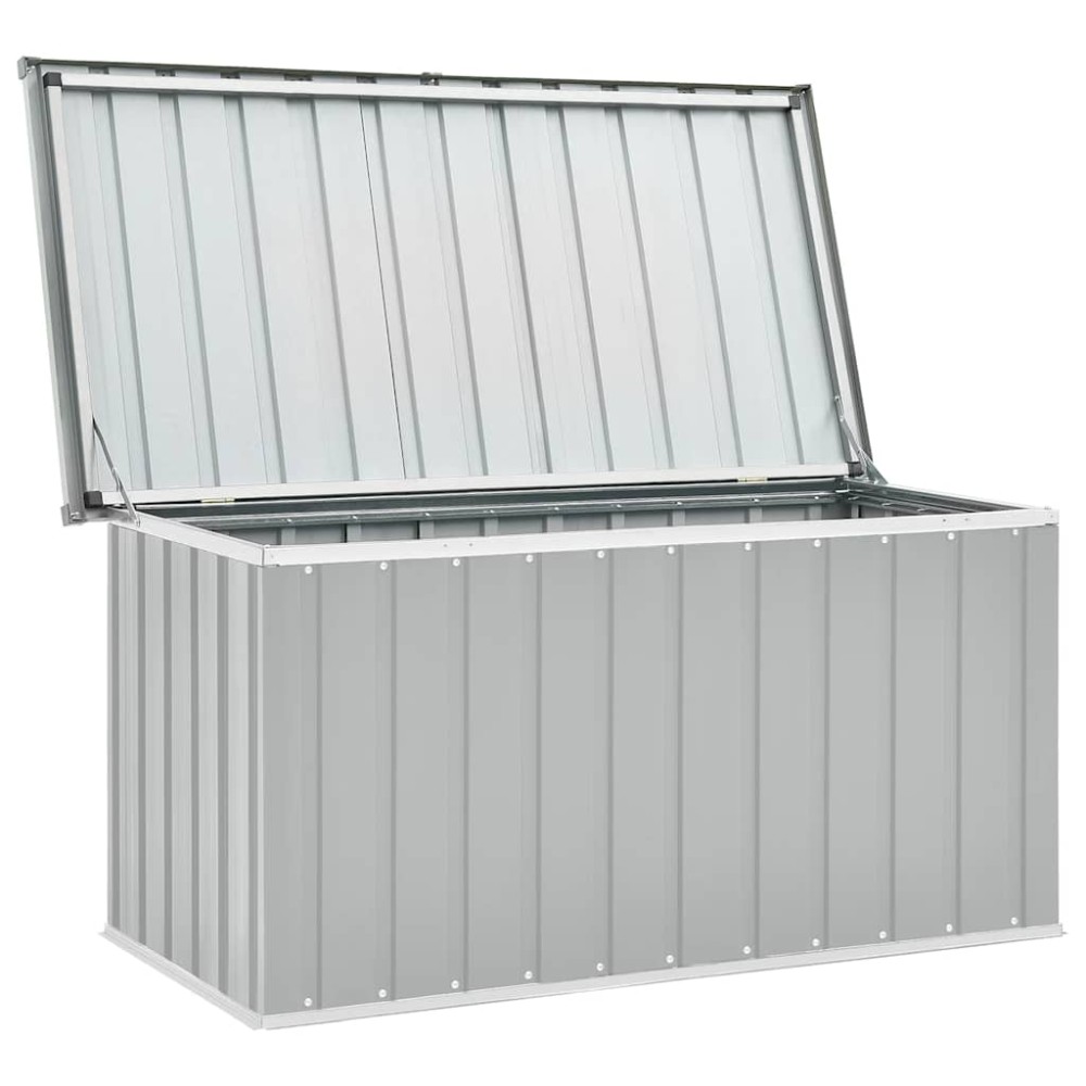 vidaXL Ladă de depozitare pentru grădină, gri, 129x67x65 cm