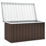 vidaXL Ladă de depozitare pentru grădină, maro, 129 x 67 x 65 cm vidaXL Ladă de depozitare pentru grădină, maro, 129 x 67 x 65 cm