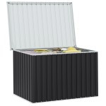 vidaXL Ladă de depozitare pentru grădină, antracit, 149 x 99 x 93 cm vidaXL Ladă de depozitare pentru grădină, antracit, 149 x 99 x 93 cm