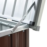 vidaXL Ladă de depozitare pentru grădină, maro, 171 x 99 x 93 cm vidaXL Ladă de depozitare pentru grădină, maro, 171 x 99 x 93 cm
