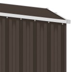 vidaXL Șopron de grădină lemne de foc maro 245x98x159 cm oțel zincat vidaXL Șopron de grădină lemne de foc maro 245x98x159 cm oțel zincat