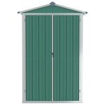vidaXL Magazie de grădină, verde, 116x45x175 cm, oțel zincat vidaXL Magazie de grădină, verde, 116x45x175 cm, oțel zincat