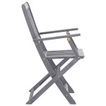 vidaXL Scaune pliabile de exterior, 4 buc., lemn masiv de acacia