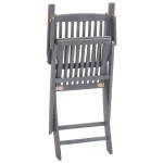 vidaXL Scaune pliabile de exterior, 4 buc., lemn masiv de acacia