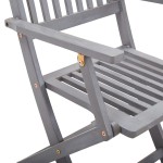 vidaXL Scaune pliabile de exterior, 4 buc., lemn masiv de acacia
