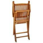 vidaXL Scaune pliabile de exterior, 4 buc., lemn masiv de acacia