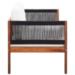 vidaXL Canapea de grădină cu 2 locuri, lemn masiv de acacia