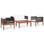 vidaXL Set mobilier de grădină, 4 piese, lemn masiv de acacia vidaXL Set mobilier de grădină, 4 piese, lemn masiv de acacia