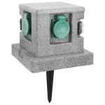 vidaXL Priză de grădină cu senzor crepuscular, plastic vidaXL Priză de grădină cu senzor crepuscular, plastic