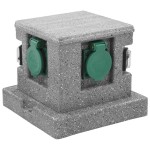 vidaXL Priză de grădină cu senzor crepuscular, plastic vidaXL Priză de grădină cu senzor crepuscular, plastic