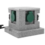 vidaXL Priză de grădină cu senzor crepuscular, plastic vidaXL Priză de grădină cu senzor crepuscular, plastic