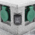 vidaXL Priză de grădină cu senzor crepuscular, plastic vidaXL Priză de grădină cu senzor crepuscular, plastic