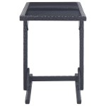 vidaXL Masă de grădină, negru, 110 x 53 x 72 cm, sticlă și poliratan vidaXL Masă de grădină, negru, 110 x 53 x 72 cm, sticlă și poliratan