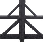 vidaXL Masă de grădină, negru, 110 x 53 x 72 cm, sticlă și poliratan vidaXL Masă de grădină, negru, 110 x 53 x 72 cm, sticlă și poliratan