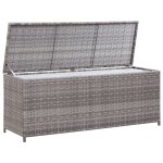 vidaXL Ladă de depozitare de grădină, gri, 120x50x60 cm, poliratan vidaXL Ladă de depozitare de grădină, gri, 120x50x60 cm, poliratan