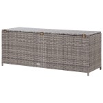 vidaXL Ladă de depozitare de grădină, gri, 120x50x60 cm, poliratan vidaXL Ladă de depozitare de grădină, gri, 120x50x60 cm, poliratan