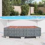 vidaXL Treaptă pentru spa, gri, 92 x 45 x 25 cm, poliratan vidaXL Treaptă pentru spa, gri, 92 x 45 x 25 cm, poliratan
