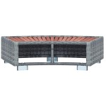 vidaXL Treaptă pentru spa, gri, 92 x 45 x 25 cm, poliratan vidaXL Treaptă pentru spa, gri, 92 x 45 x 25 cm, poliratan
