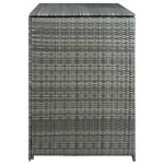 vidaXL Magazie dublă pentru pubele, antracit, 148x77x111 cm, poliratan vidaXL Magazie dublă pentru pubele, antracit, 148x77x111 cm, poliratan
