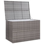 vidaXL Ladă de depozitare de grădină, gri, 150x100x100 cm, poliratan vidaXL Ladă de depozitare de grădină, gri, 150x100x100 cm, poliratan