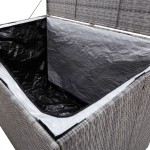 vidaXL Ladă de depozitare de grădină, gri, 150x100x100 cm, poliratan vidaXL Ladă de depozitare de grădină, gri, 150x100x100 cm, poliratan