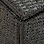 vidaXL Ladă de depozitare de grădină, negru, 100x50x50 cm, poliratan vidaXL Ladă de depozitare de grădină, negru, 100x50x50 cm, poliratan