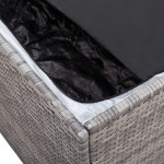 vidaXL Ladă de depozitare de grădină, gri, 100x50x50 cm, poliratan vidaXL Ladă de depozitare de grădină, gri, 100x50x50 cm, poliratan