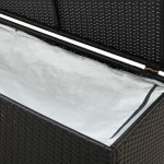 vidaXL Ladă de depozitare de grădină, negru, 200x50x60 cm, poliratan vidaXL Ladă de depozitare de grădină, negru, 200x50x60 cm, poliratan