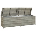 vidaXL Ladă de depozitare de grădină, gri, 200x50x60 cm, poliratan vidaXL Ladă de depozitare de grădină, gri, 200x50x60 cm, poliratan