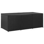 vidaXL Ladă de depozitare de grădină, negru, 180x90x70 cm, poliratan vidaXL Ladă de depozitare de grădină, negru, 180x90x70 cm, poliratan