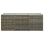 vidaXL Ladă de depozitare de grădină, gri, 180x90x70 cm, poliratan vidaXL Ladă de depozitare de grădină, gri, 180x90x70 cm, poliratan