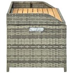vidaXL Bancă de depozitare pentru grădină, gri, 120 cm, poliratan vidaXL Bancă de depozitare pentru grădină, gri, 120 cm, poliratan