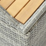 vidaXL Bancă de depozitare pentru grădină, gri, 120 cm, poliratan vidaXL Bancă de depozitare pentru grădină, gri, 120 cm, poliratan
