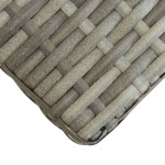vidaXL Bancă de grădină, gri, 120 cm, poliratan și lemn de acacia