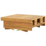 vidaXL Șezlong pliabil cu pernă, lemn masiv de acacia vidaXL Șezlong pliabil cu pernă, lemn masiv de acacia