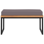 vidaXL Taburet cu pernă gri închis, 66x66x36 cm, lemn masiv acacia vidaXL Taburet cu pernă gri închis, 66x66x36 cm, lemn masiv acacia