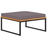 vidaXL Taburet cu pernă gri închis, 66x66x36 cm, lemn masiv acacia vidaXL Taburet cu pernă gri închis, 66x66x36 cm, lemn masiv acacia