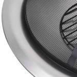 vidaXL Vatră de foc de exterior cu grătar, 76 cm, oțel inoxidabil vidaXL Vatră de foc de exterior cu grătar, 76 cm, oțel inoxidabil