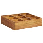 vidaXL Strat înălțat de grădină verdețuri, 60x60x15 cm, lemn acacia vidaXL Strat înălțat de grădină verdețuri, 60x60x15 cm, lemn acacia