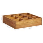 vidaXL Strat înălțat de grădină verdețuri, 60x60x15 cm, lemn acacia vidaXL Strat înălțat de grădină verdețuri, 60x60x15 cm, lemn acacia