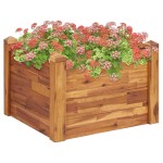 vidaXL Strat înălțat de grădină, 60x60x44 cm, lemn masiv de acacia vidaXL Strat înălțat de grădină, 60x60x44 cm, lemn masiv de acacia