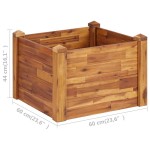 vidaXL Strat înălțat de grădină, 60x60x44 cm, lemn masiv de acacia vidaXL Strat înălțat de grădină, 60x60x44 cm, lemn masiv de acacia