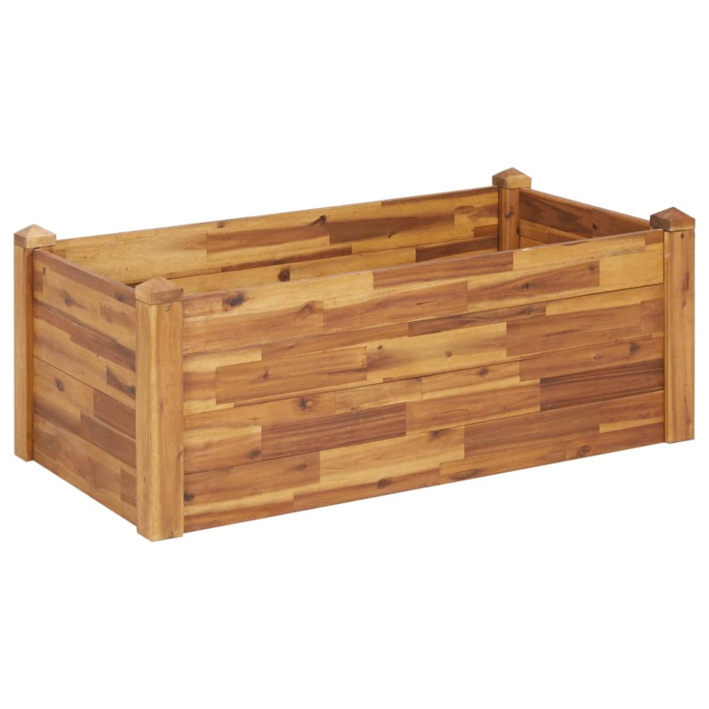vidaXL Strat înălțat de grădină, 110x60x44 cm, lemn masiv de acacia