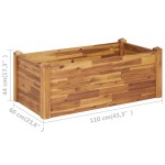 vidaXL Strat înălțat de grădină, 110x60x44 cm, lemn masiv de acacia