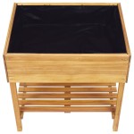 vidaXL Jardinieră înaltă, 78,5 x 58,5 x 78,5 cm, lemn masiv de acacia
