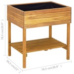 vidaXL Jardinieră înaltă, 78,5 x 58,5 x 78,5 cm, lemn masiv de acacia