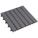 vidaXL Plăci pardoseală, 10 buc., gri, 30x30 cm, lemn masiv de acacia vidaXL Plăci pardoseală, 10 buc., gri, 30x30 cm, lemn masiv de acacia