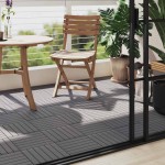 vidaXL Plăci pardoseală, 10 buc., gri, 30x30 cm, lemn masiv de acacia vidaXL Plăci pardoseală, 10 buc., gri, 30x30 cm, lemn masiv de acacia