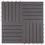 vidaXL Plăci pardoseală, 10 buc., gri, 30x30 cm, lemn masiv de acacia vidaXL Plăci pardoseală, 10 buc., gri, 30x30 cm, lemn masiv de acacia